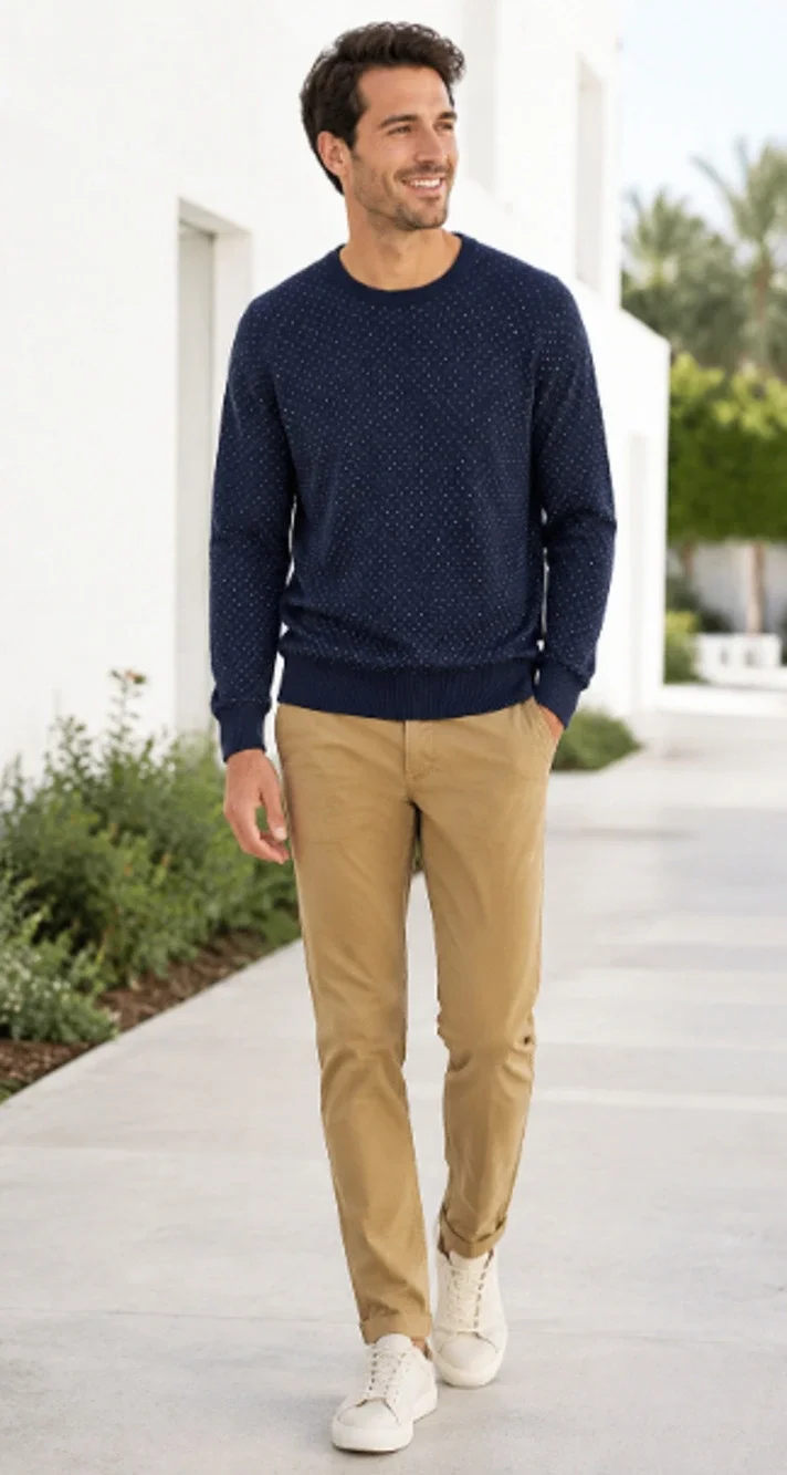Brooks Brothers mens XL Cotton Cashmere Crewneck Sweater navy quiet luxury